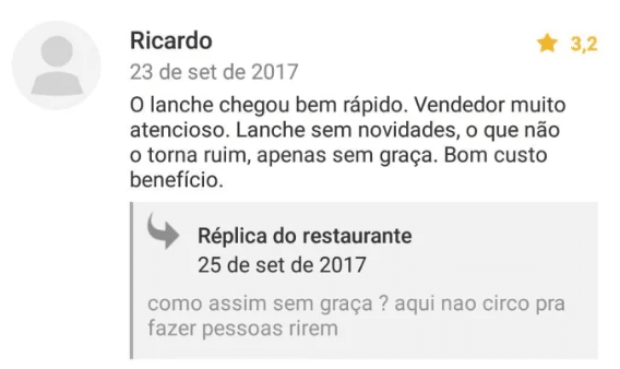 iFood: As piores (ou melhores) avaliações de todos os tempos iFood: As piores (ou melhores) avaliações de todos os tempos