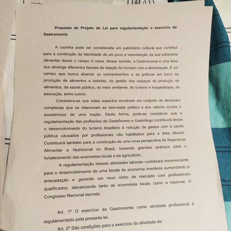 EXEGastro solicita a regulamentação da profissão de Gastrônomo EXEGastro solicita a regulamentação da profissão de Gastrônomo