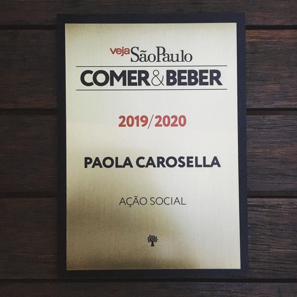 A Gastronomia não fica só na cozinha: Paola Carosella ganha prêmio de causa social A Gastronomia não fica só na cozinha: Paola Carosella ganha prêmio de causa social