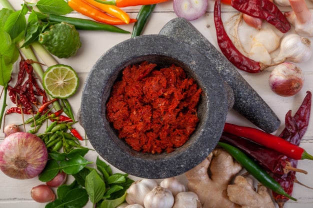 O segredo da comida tailandesa e seus temperos curry tailandes