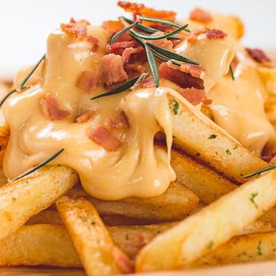 Batata frita com bacon